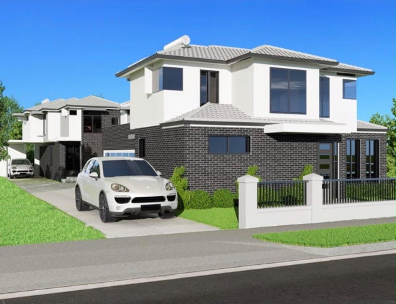 Winter Crescent Townhouses, Artist's impression, driveway view